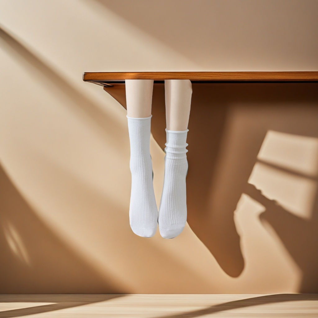 运动、休闲棉袜实物图