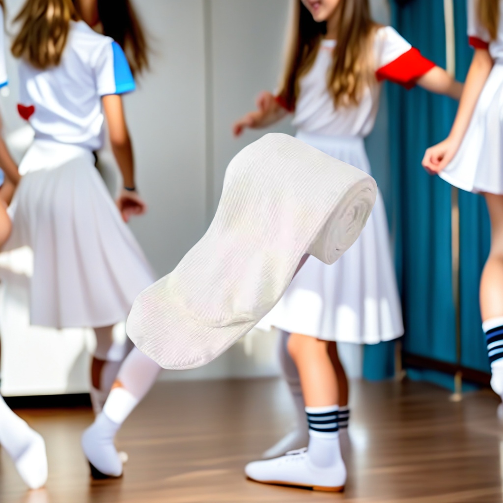 Spring and autumn new styles of girls' striped pantyhose, tights, dance socks, student white cotton dance socks and silk socks are comfortable, breathable and durable Application Scenario