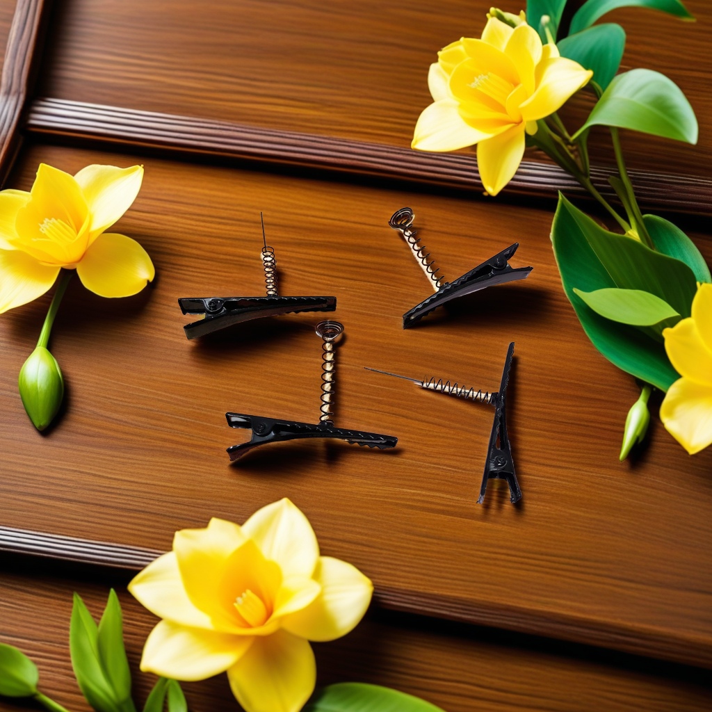 4cm black spring duckbill clip, little yellow duck hair clip accessory, children's chick hair clip accessory, head accessory, cute and fashionable hair accessory, hair clip Specification image