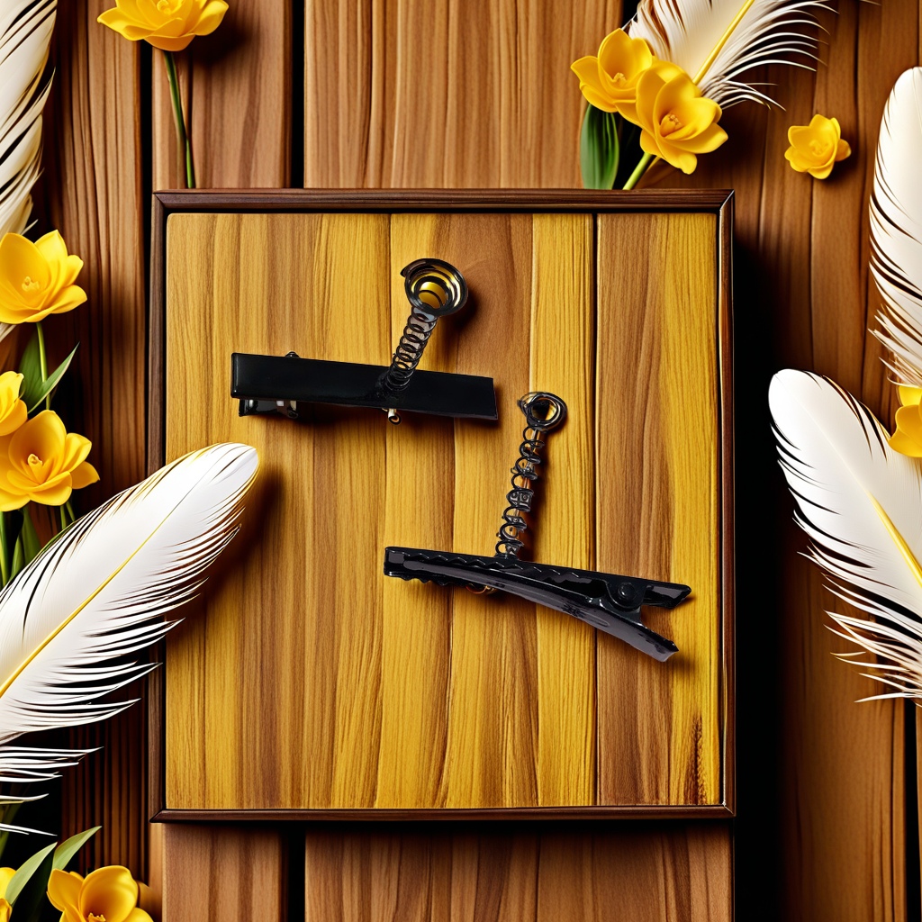 4cm black spring duckbill clip, little yellow duck hair clip accessory, children's chick hair clip accessory, head accessory, cute and fashionable hair accessory, hair clip Application Scenario