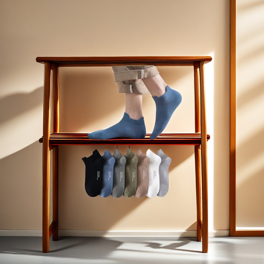 新疆棉男士短袜 夏季全棉休闲运动船袜 防臭吸汗中筒袜 批发薄款男纯棉袜子