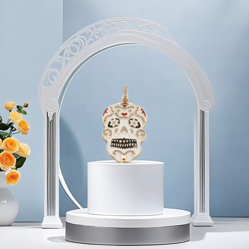 18K金电镀黄金色铜饰品配件 铜镶锆石滴油工艺 精致耐磨抗氧化 高档首饰DIY材料产品图