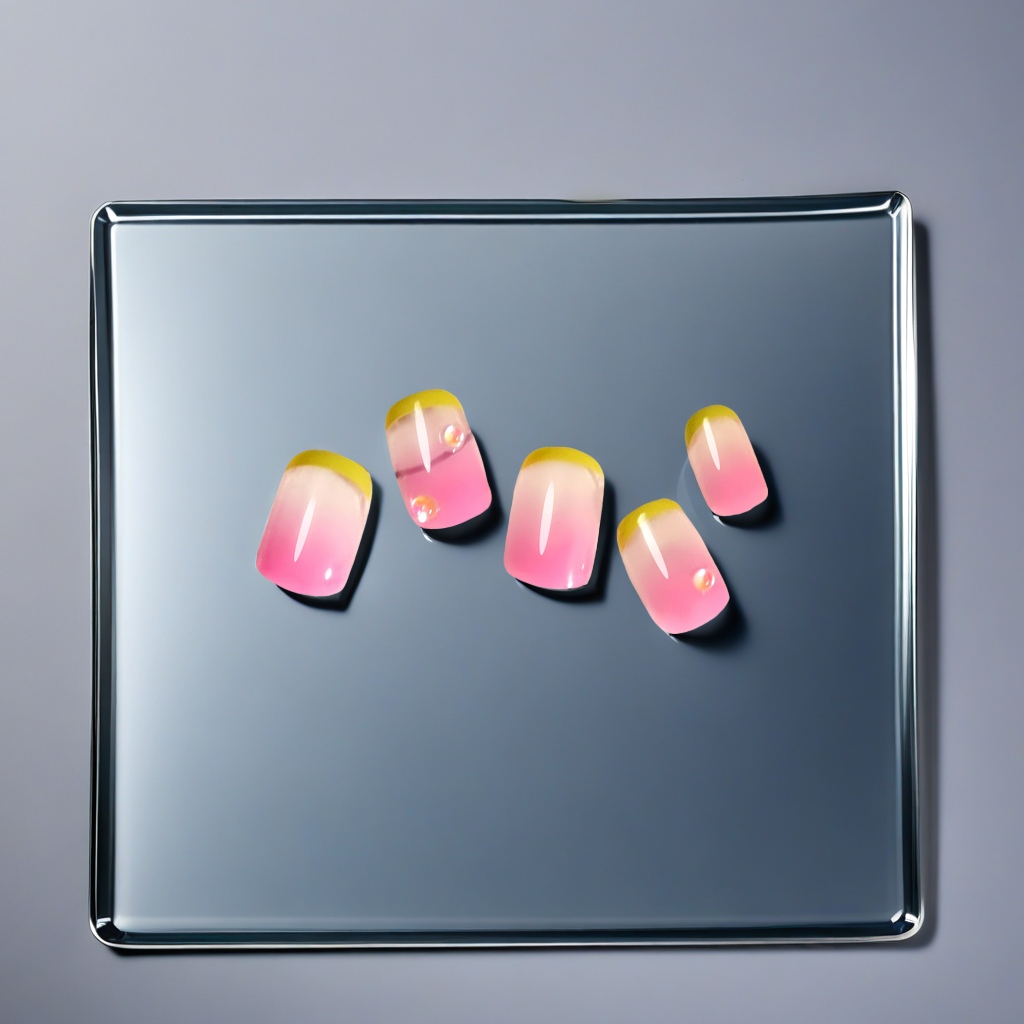 Visella alto sentido nuevo 24 piezas de uñas acabadas usar fácil francés despeinado escalera corta cuadrada uñas falsas moda uñas venta caliente comercio exterior pic 4