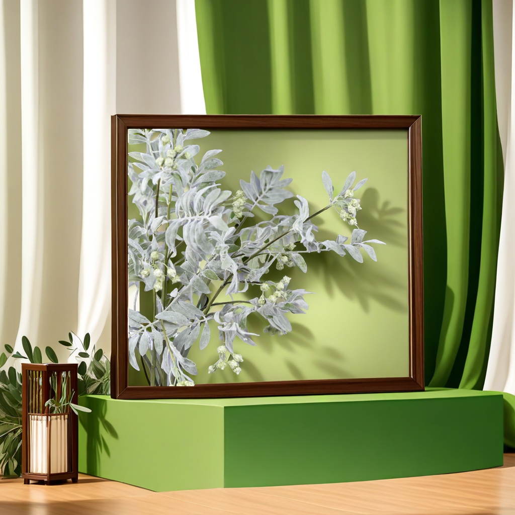 Wholesale of original factory products, artificial olive flocking green plants, wedding and banquet soft decoration and decoration, artificial leaves, environmentally friendly and odorless, artificial plant decoration details Picture