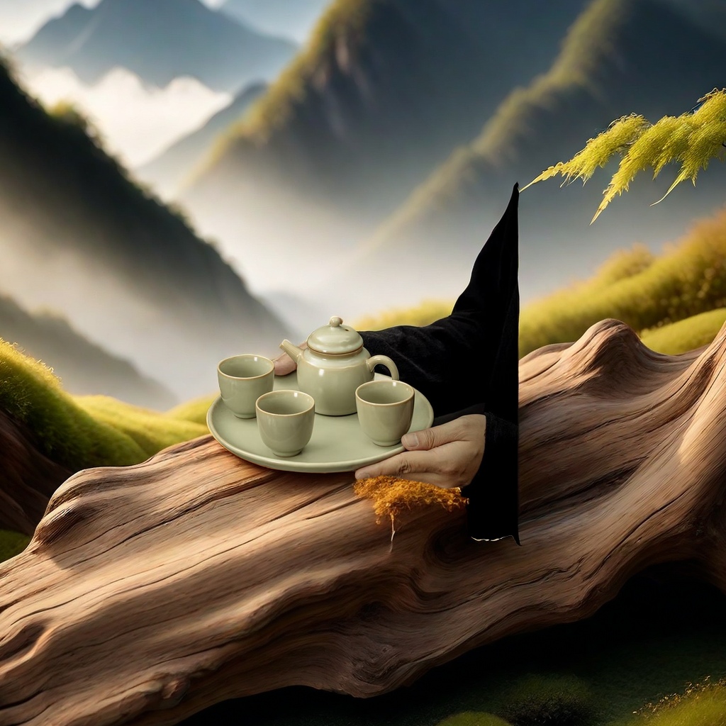 Tao Li Family Secret Color Porcelain Gongfu Tea Set Portable Tea set details Picture