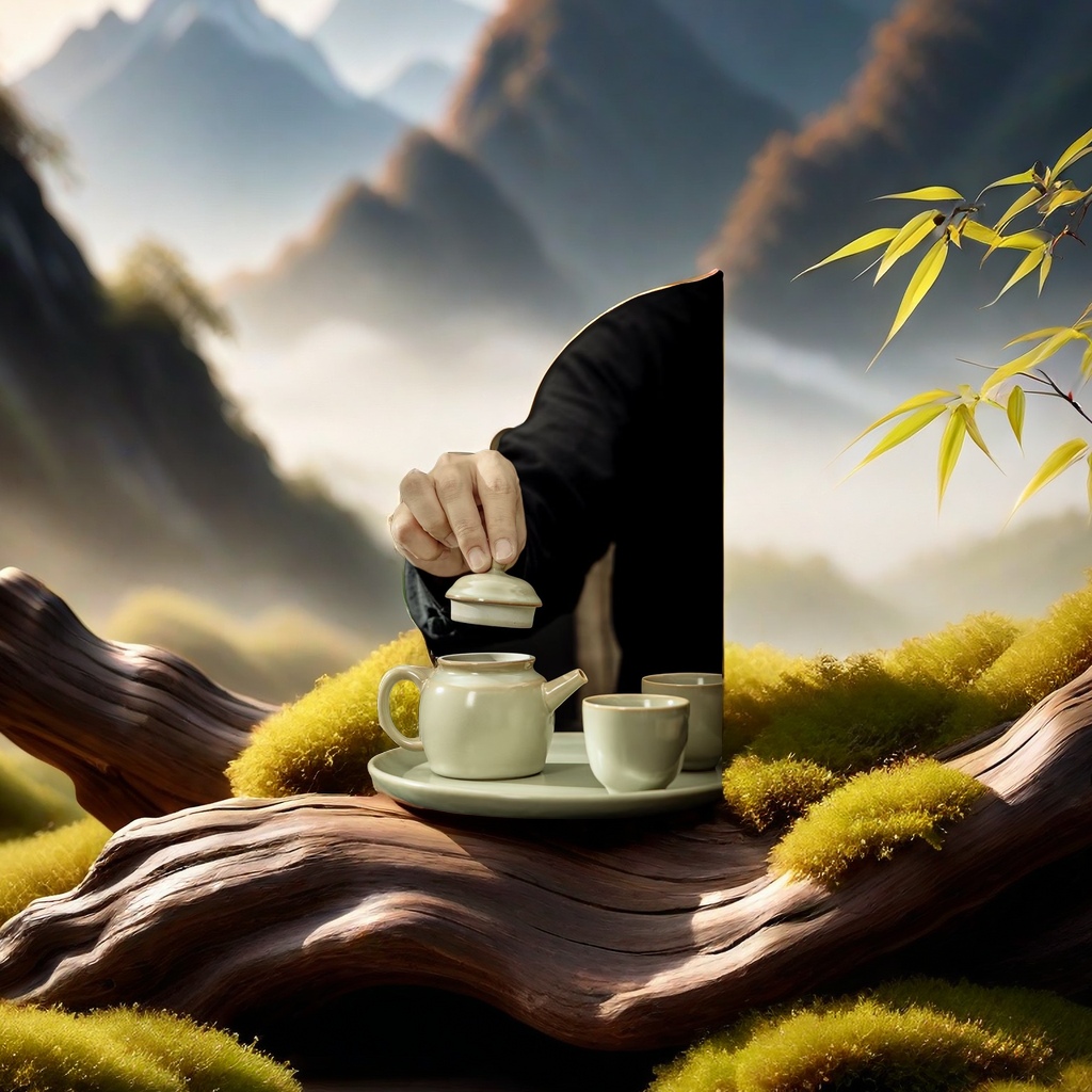 Tao Li Family Secret Color Porcelain Gongfu Tea Set Portable Tea set Application Scenario