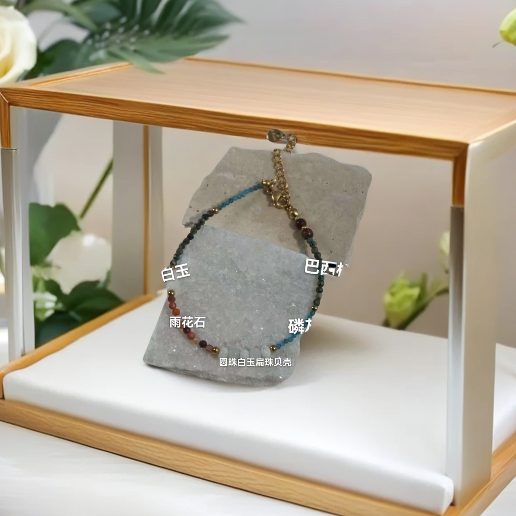 The men's bracelet and string design is unique. The silver bracelet is fashionable and versatile for women. The irregular bracelet is high-end for women. The bracelet features a simple style details Picture