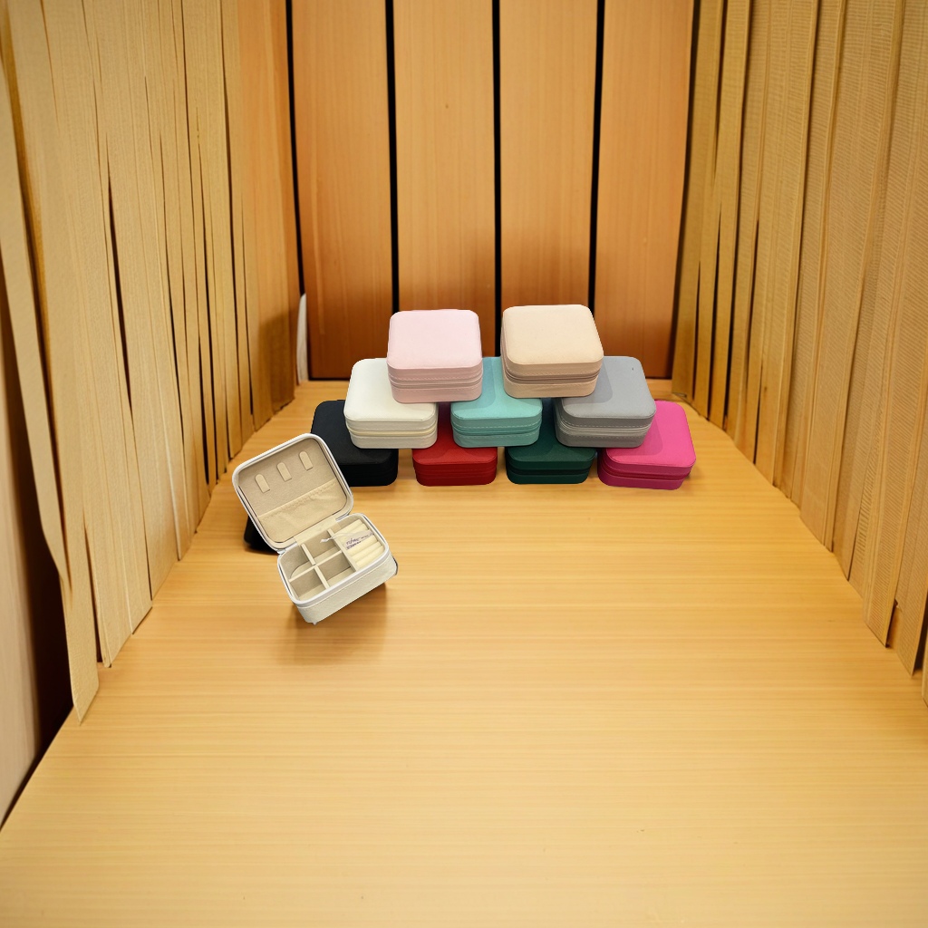 高档绒布首饰盒 珍珠项链耳环戒指收纳盒 精致女士首饰存储盒子 礼品包装盒产品图