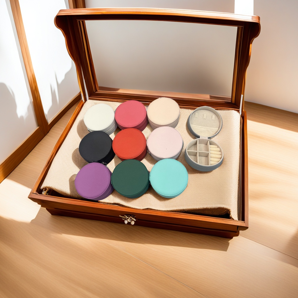 精致女士首饰收纳盒 多层大容量环扣耳环项链珍珠首饰盒 旅行便携款首饰包细节图