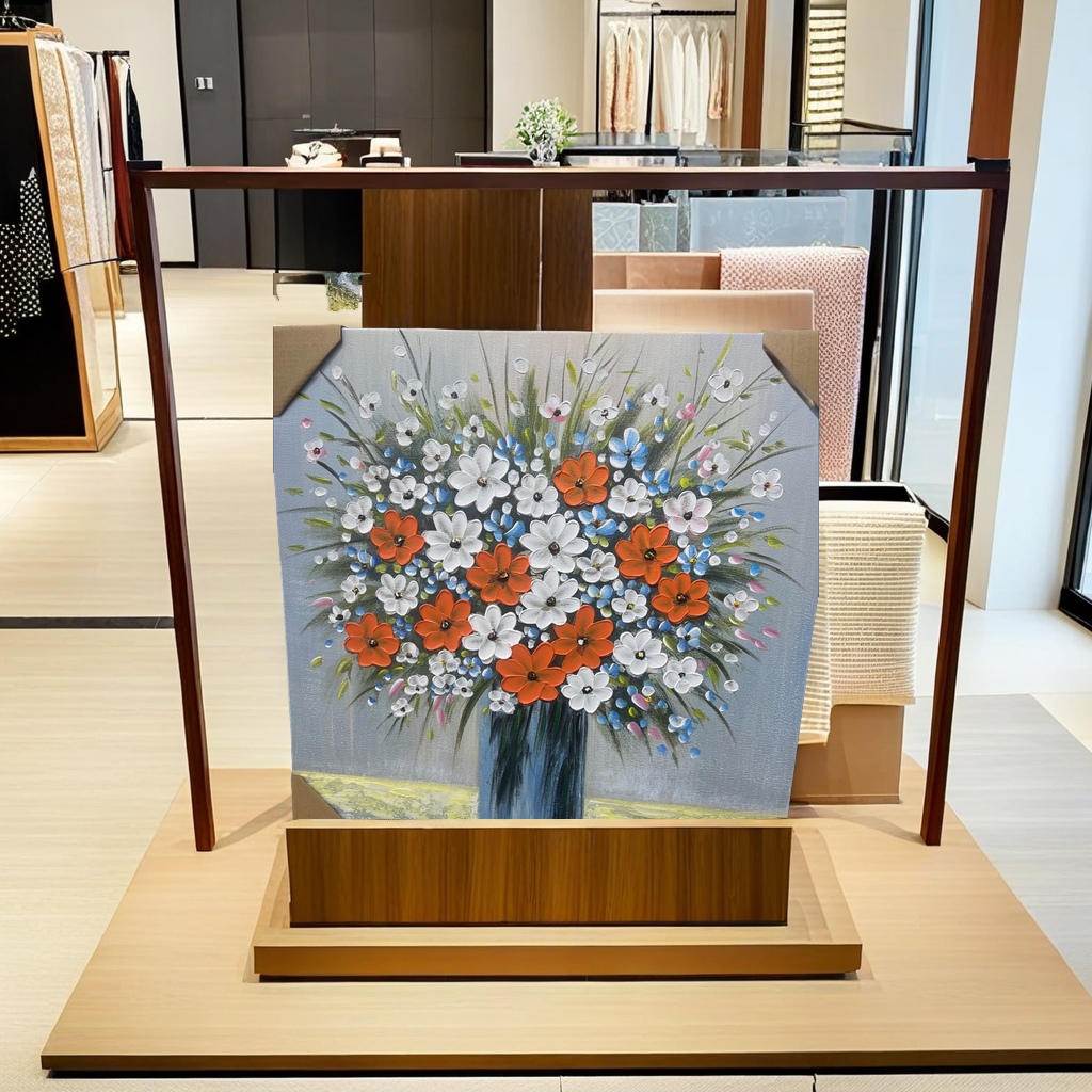 Exclusive hand-painted floral decorative paintings, oil paintings, frameless wall hangings, and simple modern home murals for foreign trade orders Specification image