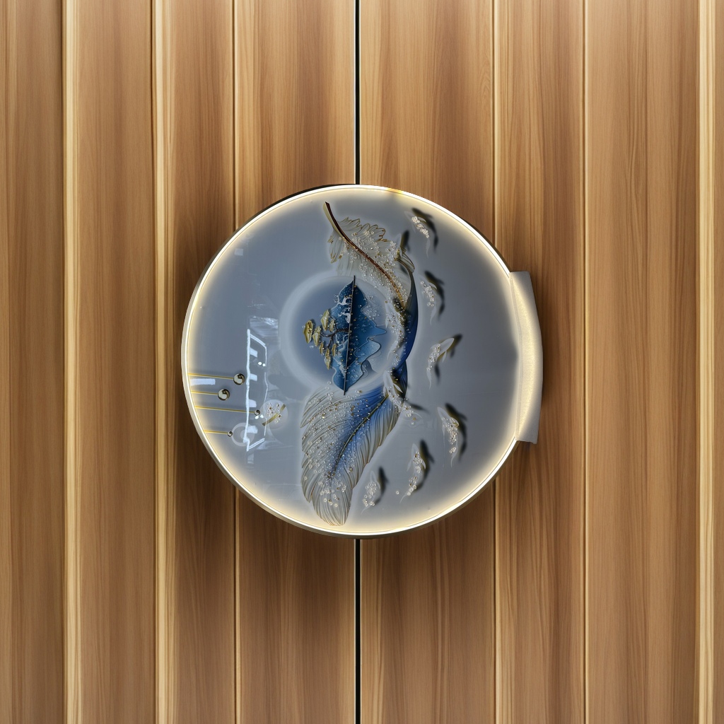 现代简约晶瓷画铝合金边框装饰画 客厅卧室背景墙挂画艺术品细节图