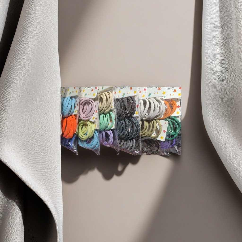 耐用弹力银色皮筋 高弹力无痕发圈 头发束发神器 不伤发质女士发饰