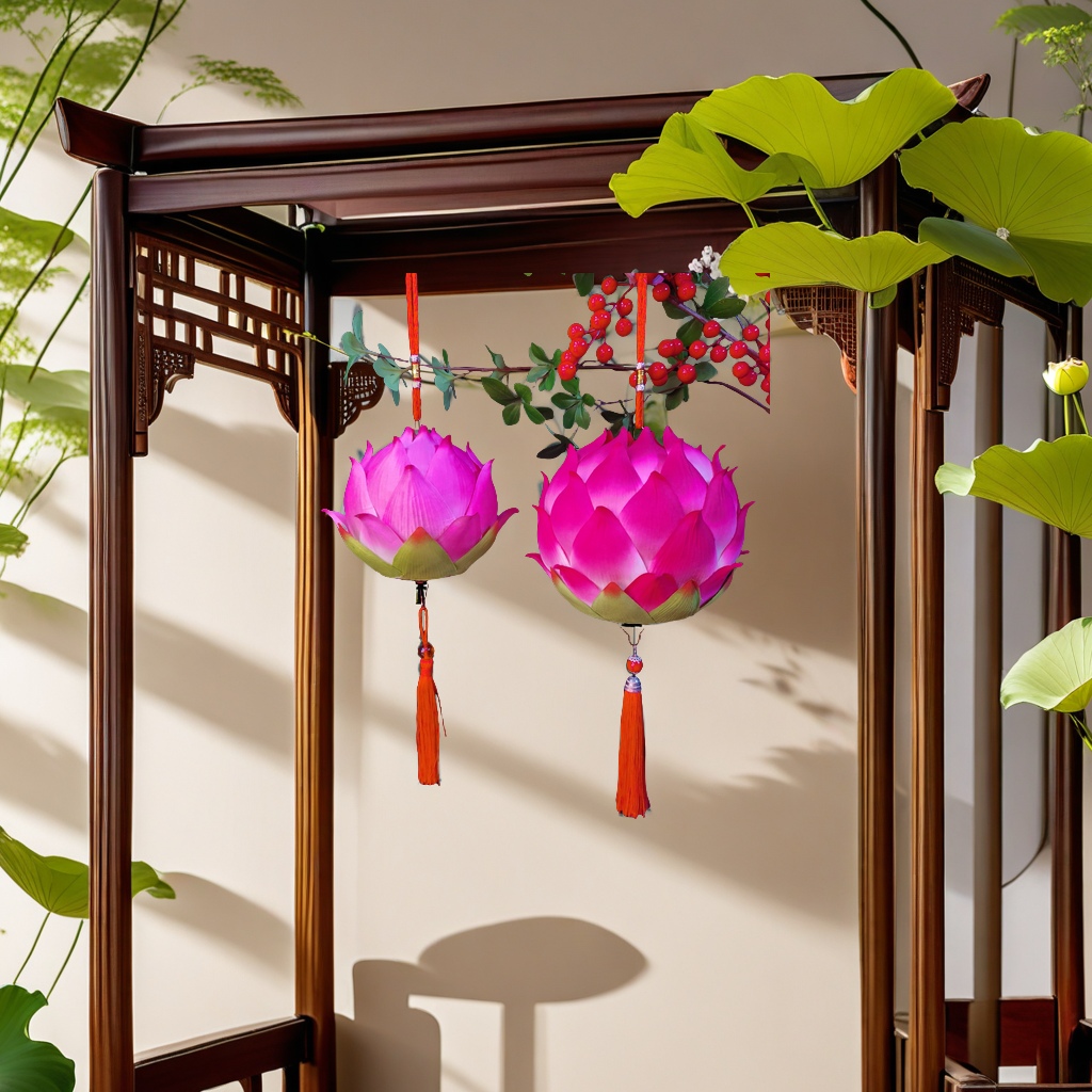 Lotus lanterns, decorative lanterns, Mid-Autumn Festival lanterns, children's hand-held lanterns, festival Lantern Festival lanterns, children's lanterns full figure