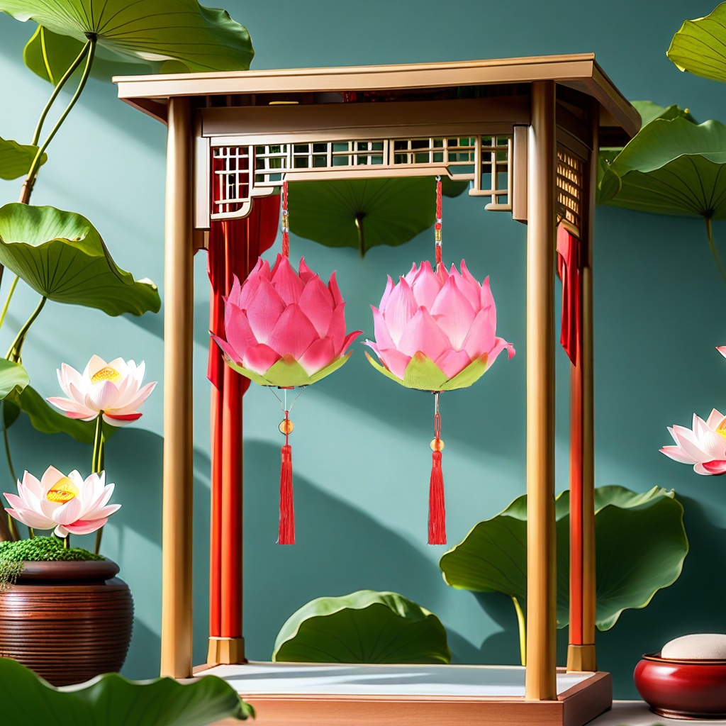 Lotus lanterns, decorative lanterns, Mid-Autumn Festival lanterns, children's hand-held lanterns, festival Lantern Festival lanterns, children's lanterns details Picture