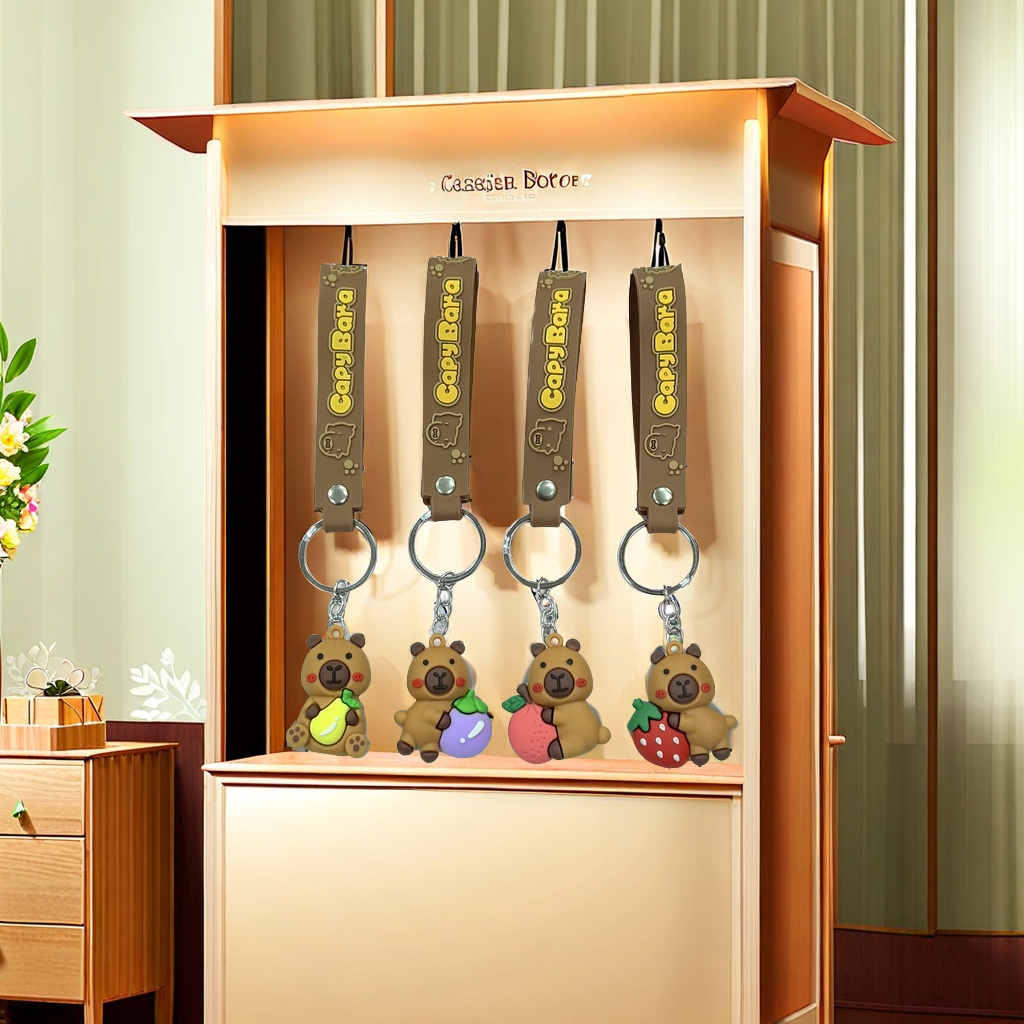 卡皮巴拉钥匙链 小朋友们特别喜欢的可爱款式 玩偶挂件 时尚潮流小饰品
