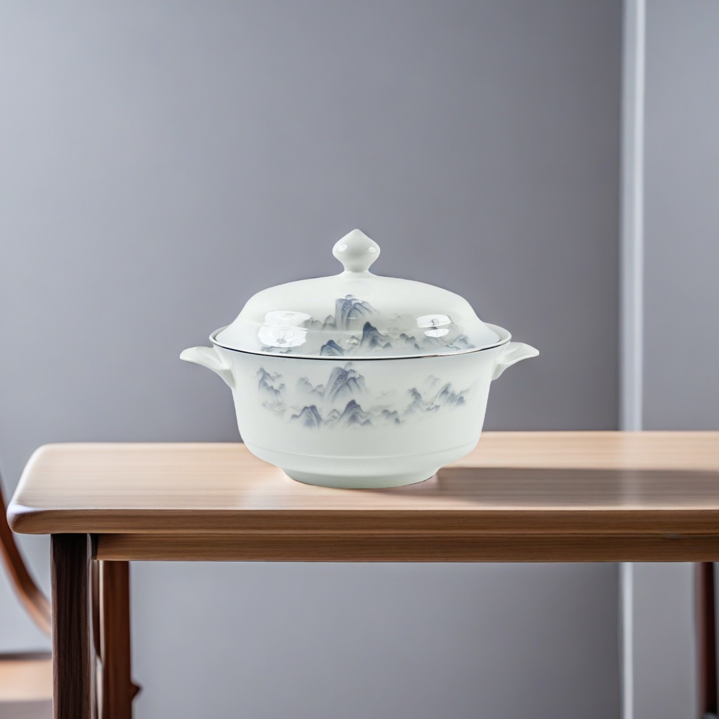 Simple and light luxury ceramic tableware set, home bowls and plates for dining, housewarming joy bowl and plate set, high-end ceramic tableware set Application Scenario