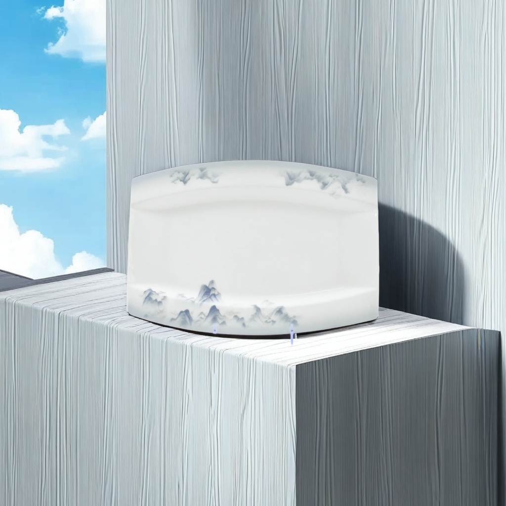 Simple and light luxury ceramic tableware set, home bowls and plates for dining, housewarming joy bowl and plate set, high-end ceramic tableware set Item Picture