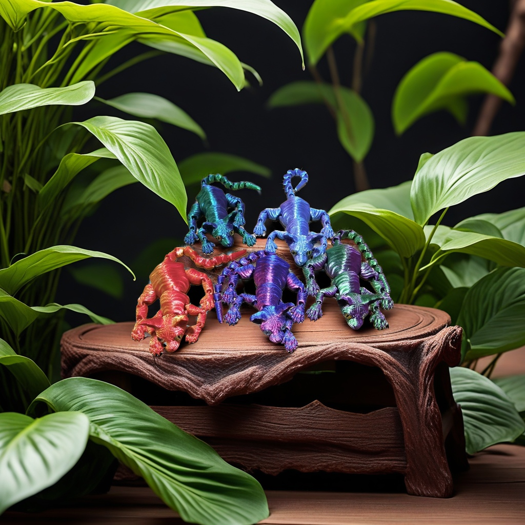 3D打印摆件，无毛猫，四肢关节能动！产品图