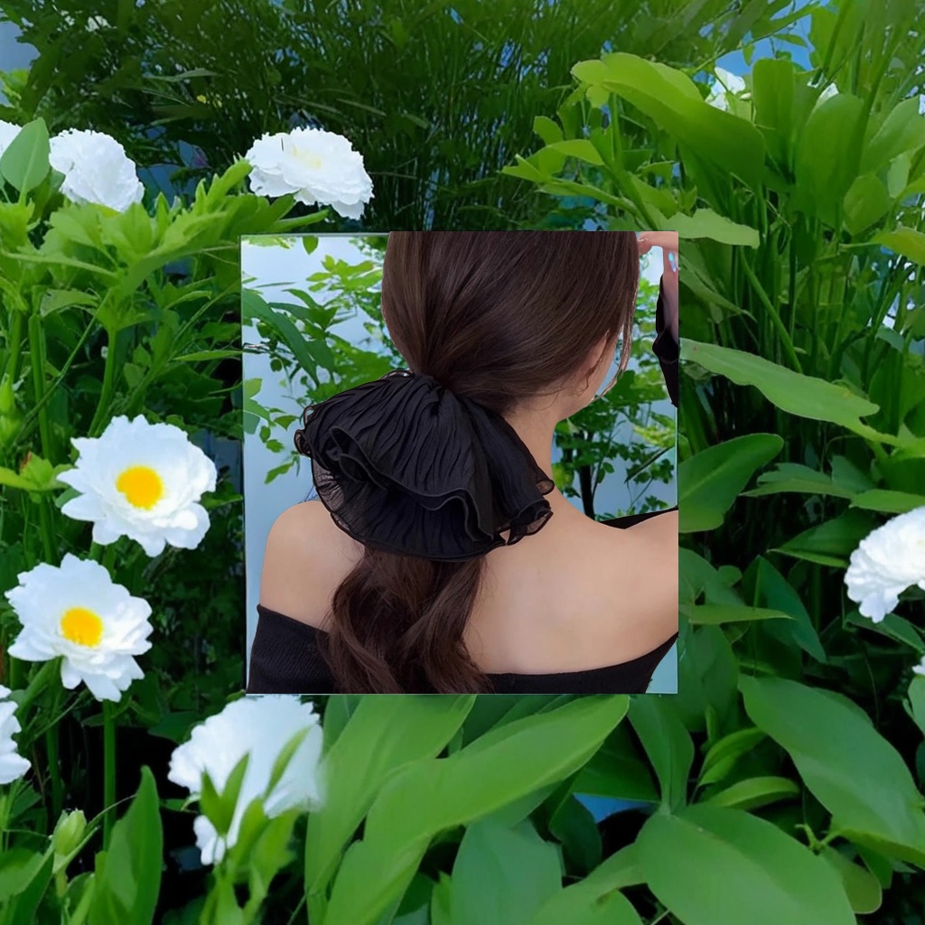 The 2024 new style of Zhao Liying's large intestine hair band, a high-end Korean-style women's hair tie, a popular oversized hair tie, and a high-end hair band details Picture
