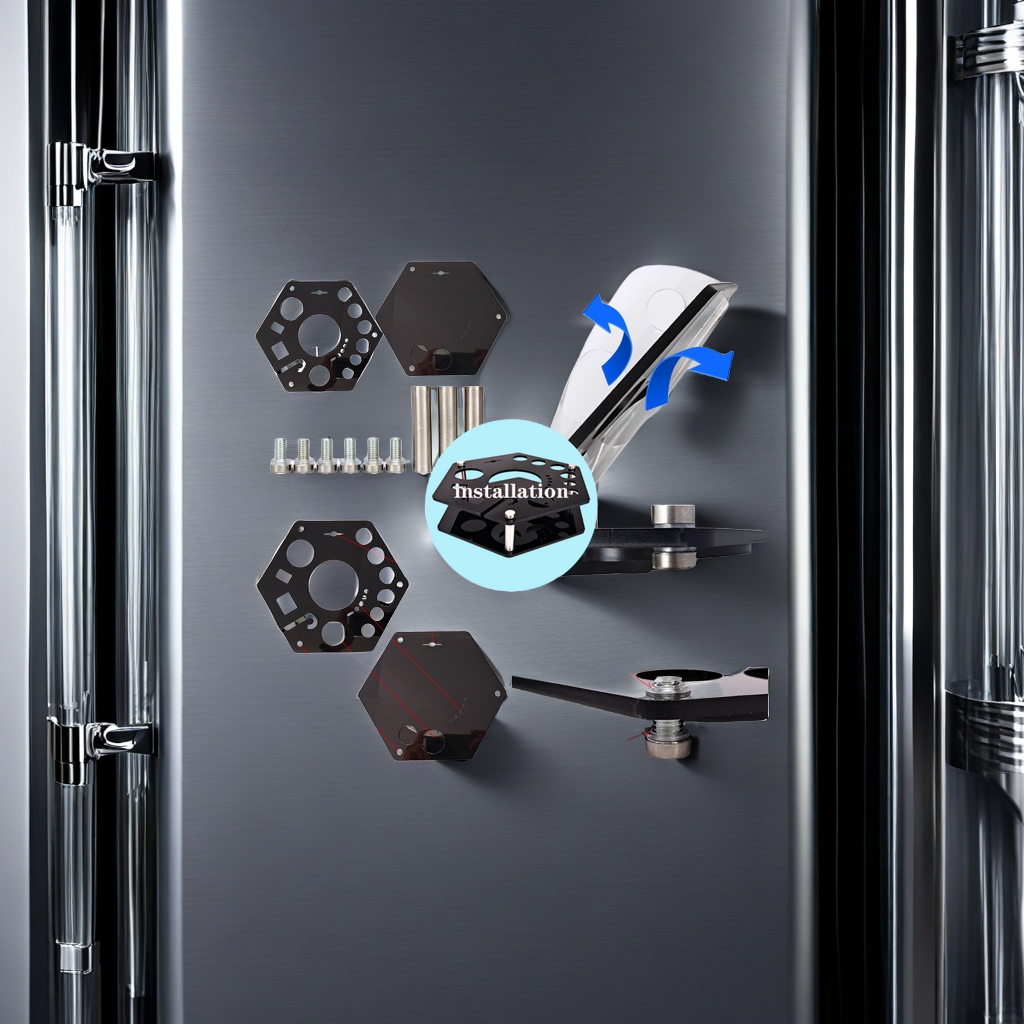 New 19-piece stainless steel cocktail shaker set, cocktail special set, rotating hexagonal acrylic stand, essential bar wine set, high-end wine set details Picture