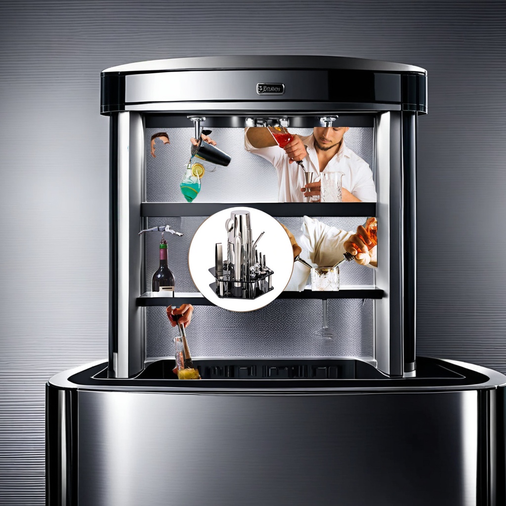New 19-piece stainless steel cocktail shaker set, cocktail special set, rotating hexagonal acrylic stand, essential bar wine set, high-end wine set Application Scenario