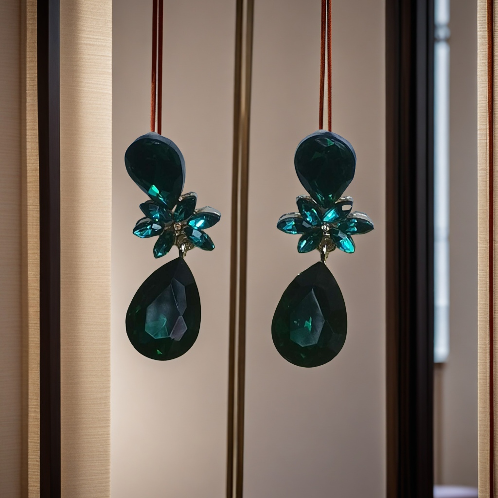 山鬼花钱 天然水晶玻璃首饰配件 蛇行环扣 水晶饰品 手工DIY珠宝配饰 精美耐用