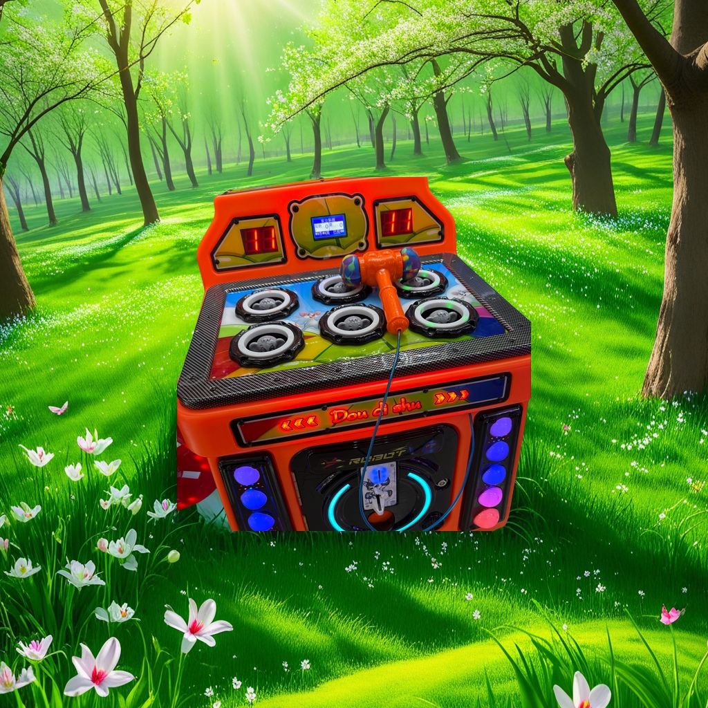 儿童互动打地鼠机器 游戏机 家庭亲子游戏 电动玩具 室内娱乐设备细节图