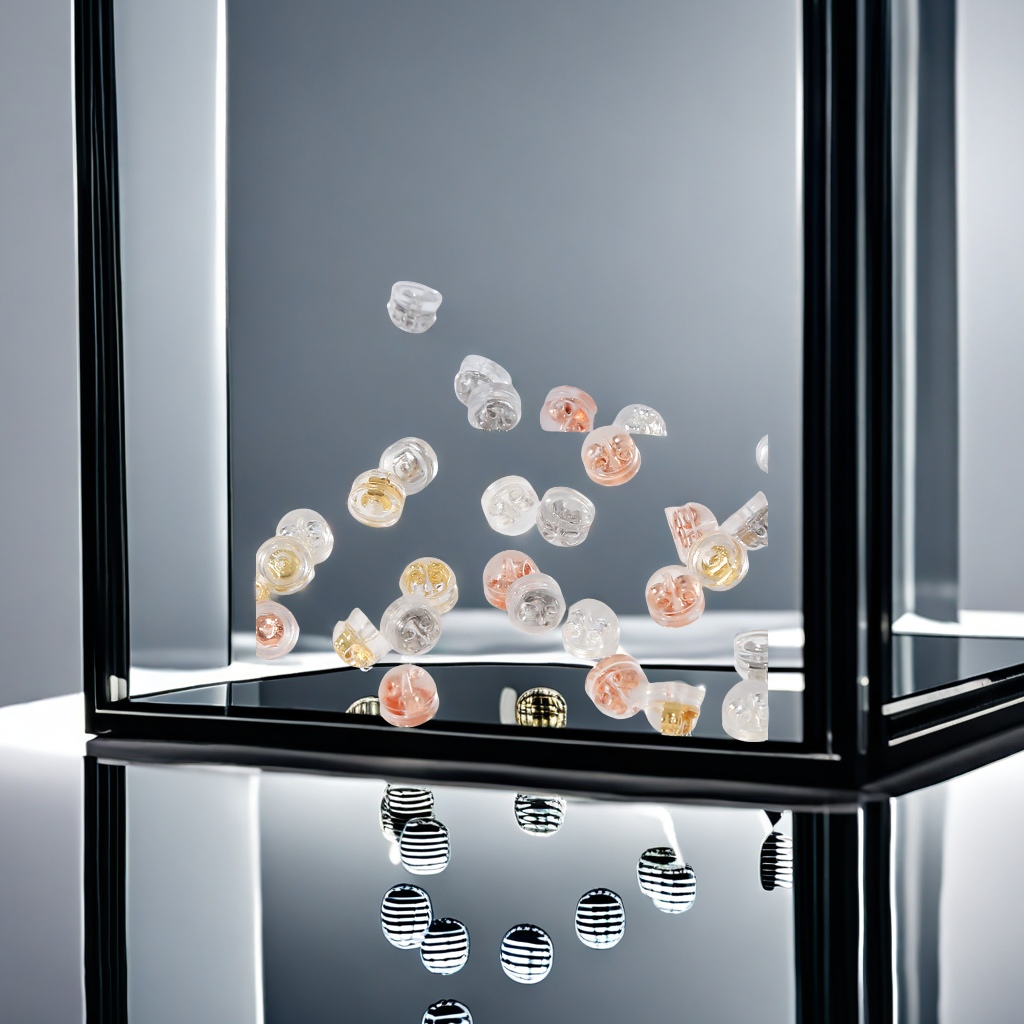 14K镀金保色弹性硅胶耳堵 汉堡耳塞 防掉滑透明柔软环保耳钉针 手链款式可选