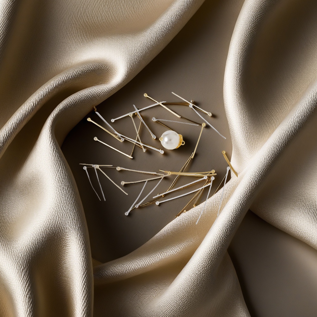 14K gold-plated pins with strong color retention, DIY handcrafted beading material, high-end round-tipped pins, bracelets, earrings, necklaces, jewelry accessories, jewelry making tools Specification image