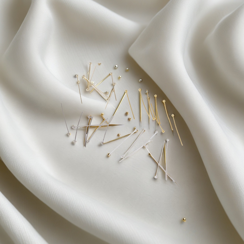 14K gold-plated pins with strong color retention, DIY handcrafted beading material, high-end round-tipped pins, bracelets, earrings, necklaces, jewelry accessories, jewelry making tools Item Picture