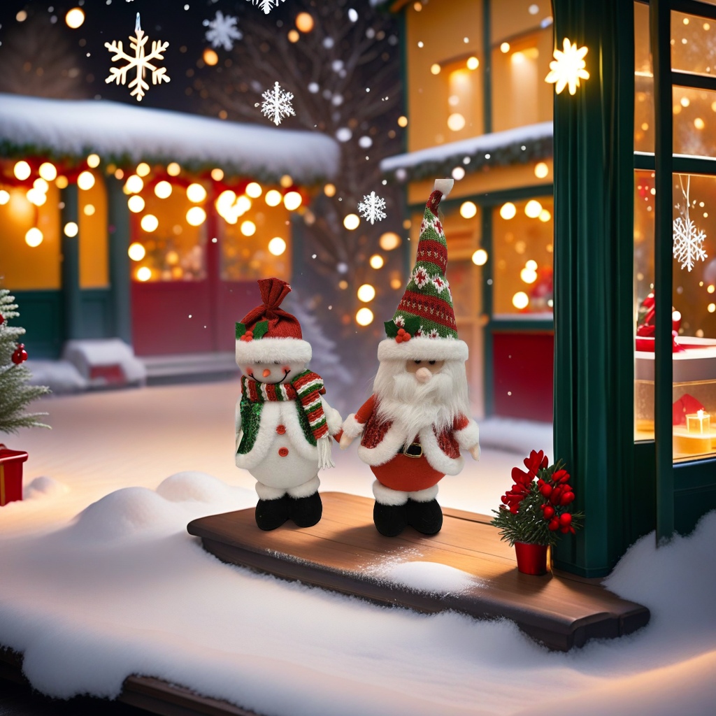 欢乐圣诞节礼物 圣诞老公公挂饰 适合家庭聚会装饰 亮丽颜色增添节日气氛