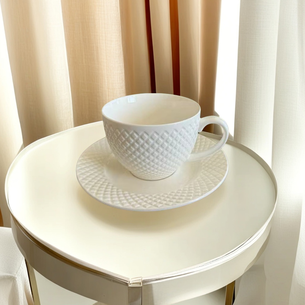 欧式简约咖啡杯碟套装 高档瓷器下午茶杯碟组合 家用客厅办公室用品咖啡杯套装
