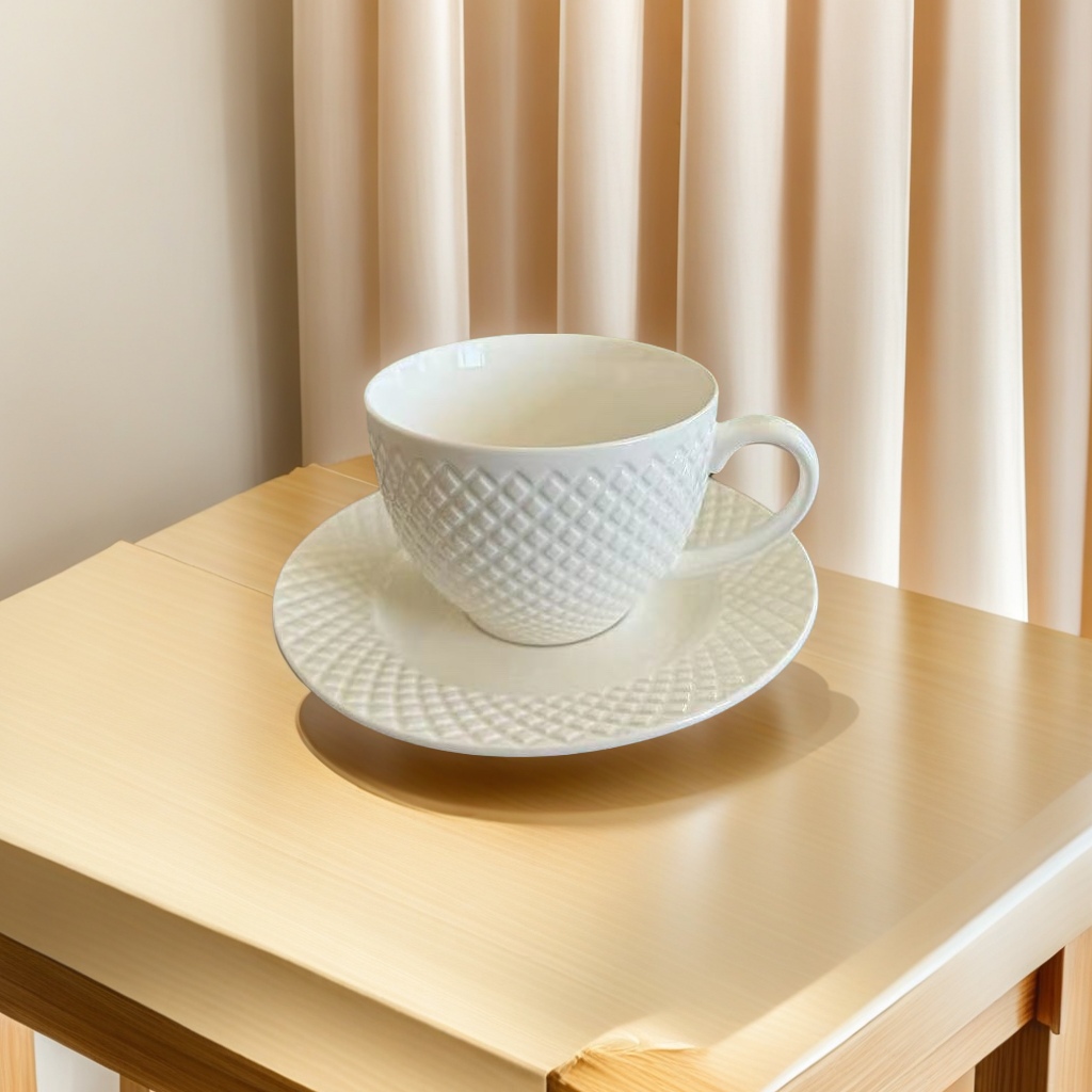 欧式简约咖啡杯碟套装 高档瓷器下午茶杯碟组合 家用客厅办公室用品咖啡杯套装产品图