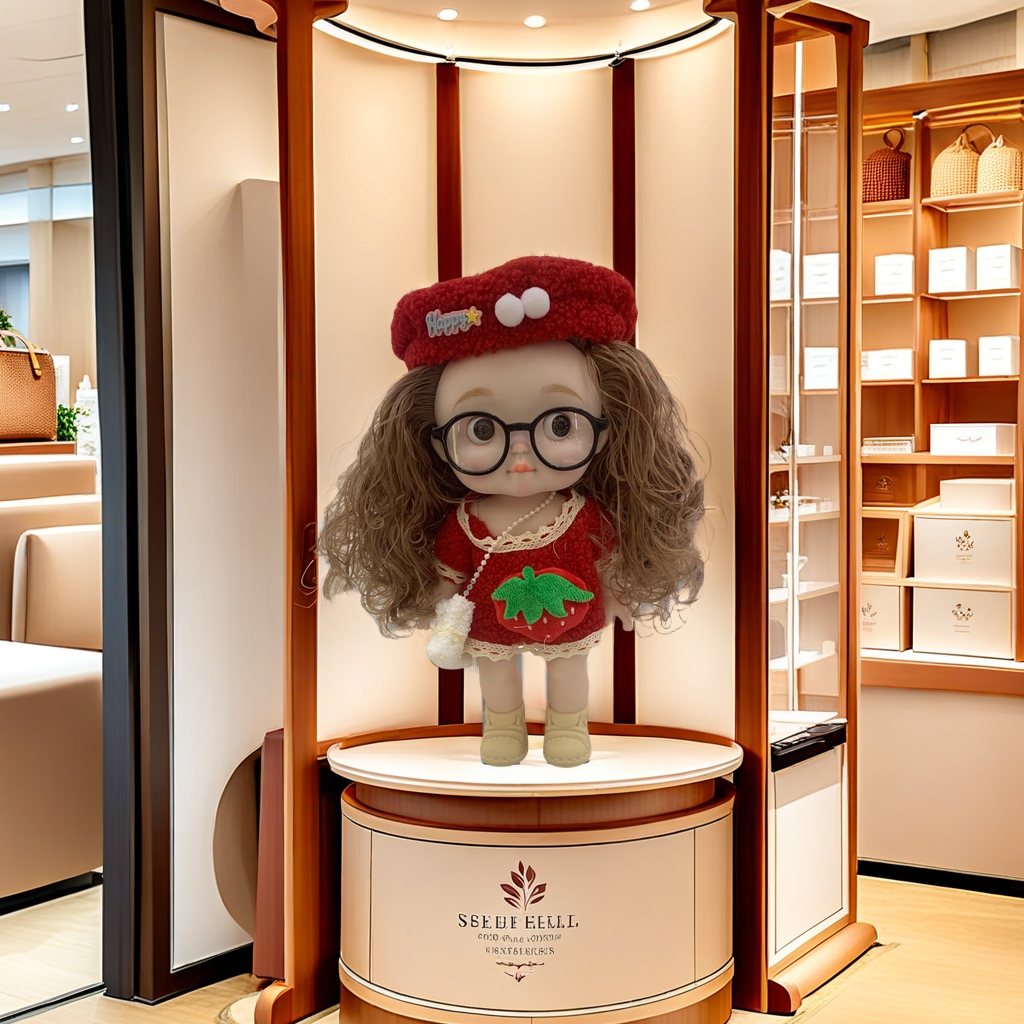A new bestseller opportunity in 2025:28cm glasses girl doll, made of safe and non-toxic material, suitable for parent-child interactive game head model props Application Scenario