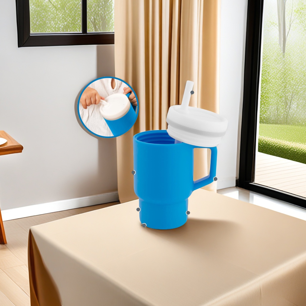 Amazon cross-border bestseller Stanley Children's Straw Cup 280ML, heat-resistant and shock-resistant, food-grade silicone safety material, healthier drinking water more reassuring details Picture