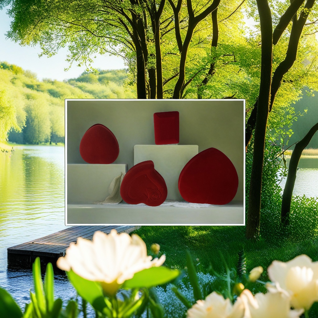 高档珠宝首饰收纳植绒盒 精致手工制作礼品包装盒 环保材质耐用保护珠宝