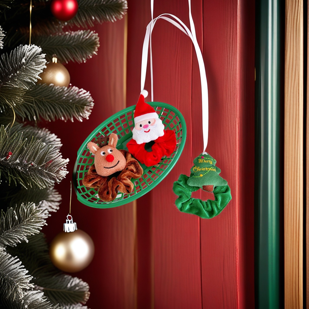 The new Christmas pig large intestine hair ties, women's cartoon heads, reindeer and Santa Claus hair accessories from Europe and America are selling well across borders. The new Christmas hair ties are now available. Large intestine hair ties and hair ties full figure