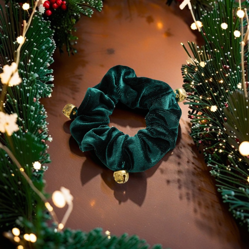 European and American cross-border Christmas-themed velvet hair bands, bell large intestine hair bands, simple figure designs, fabric hair accessories, factory direct sales, quality guaranteed Item Picture