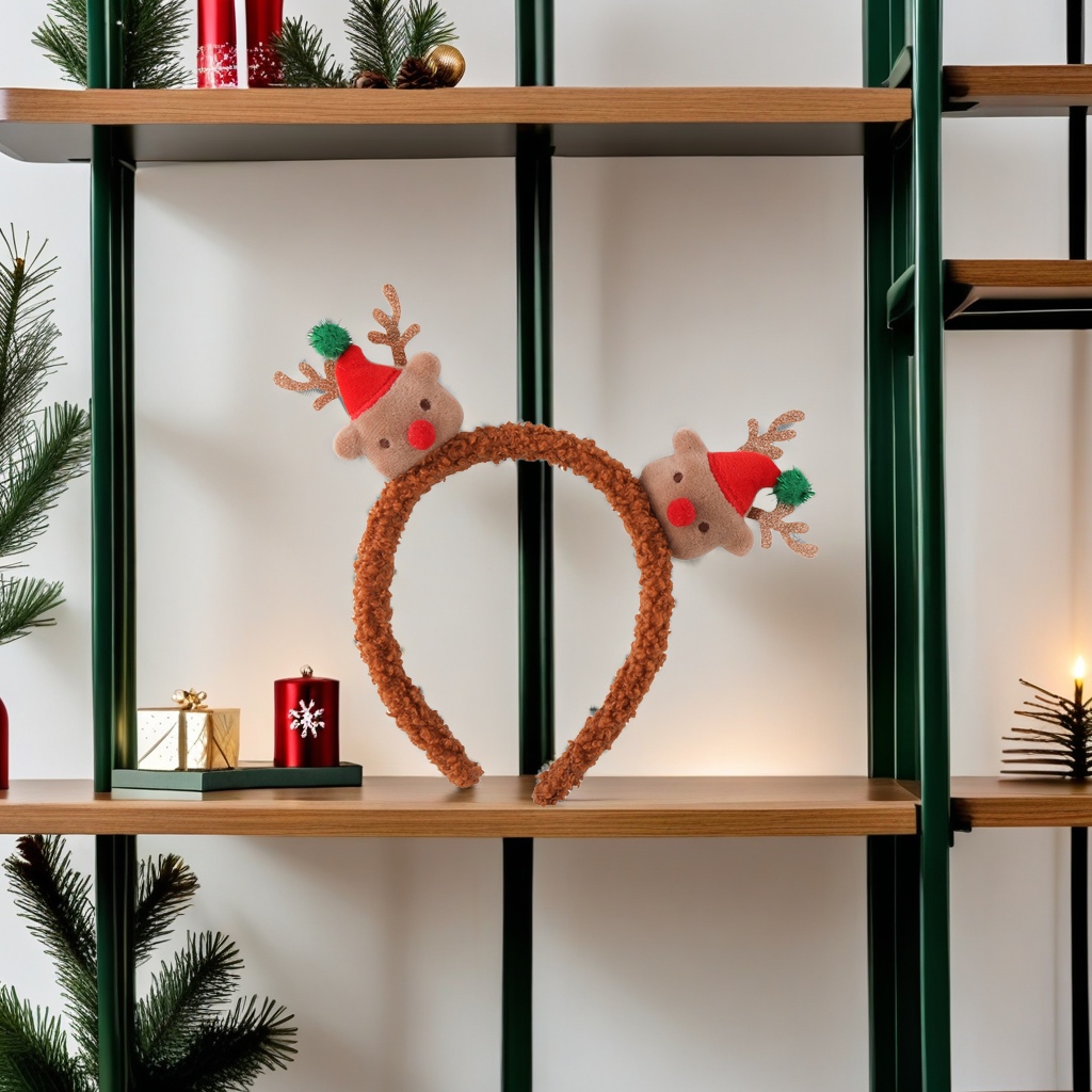Christmas cross-border wholesale plush reindeer headbands, cute cartoon and funny decorative hair bands, forest-style headwear, Christmas decorative hair bands with a variety of styles Item Picture