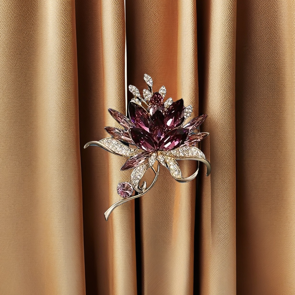 精致奢华气质花朵胸针 高档女士西服配饰 别针设计感胸花 教师节优选送礼物