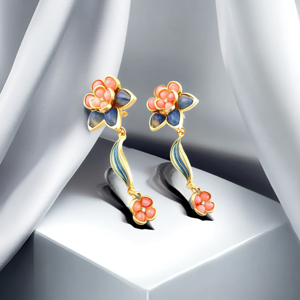 "中古耳环款式多样 精致优雅 时尚潮流首饰"