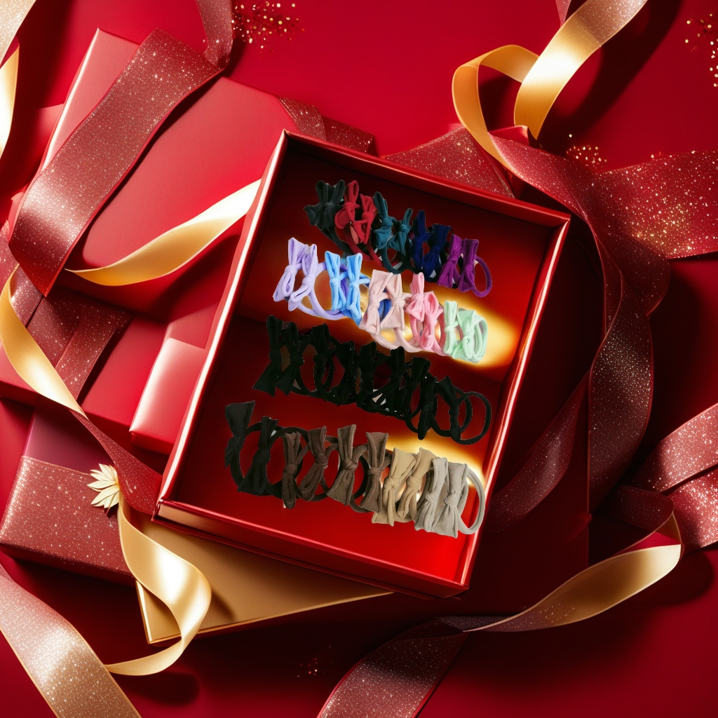 韩版女士拼接发饰头绳套装 发绳发饰头饰一体化设计 轻巧便携时尚优雅