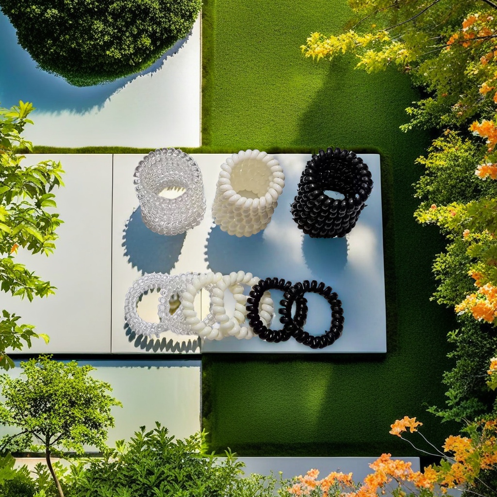 时尚女士无痕电话线发圈 防打结弹力持久不伤发 柔韧耐用发饰头饰