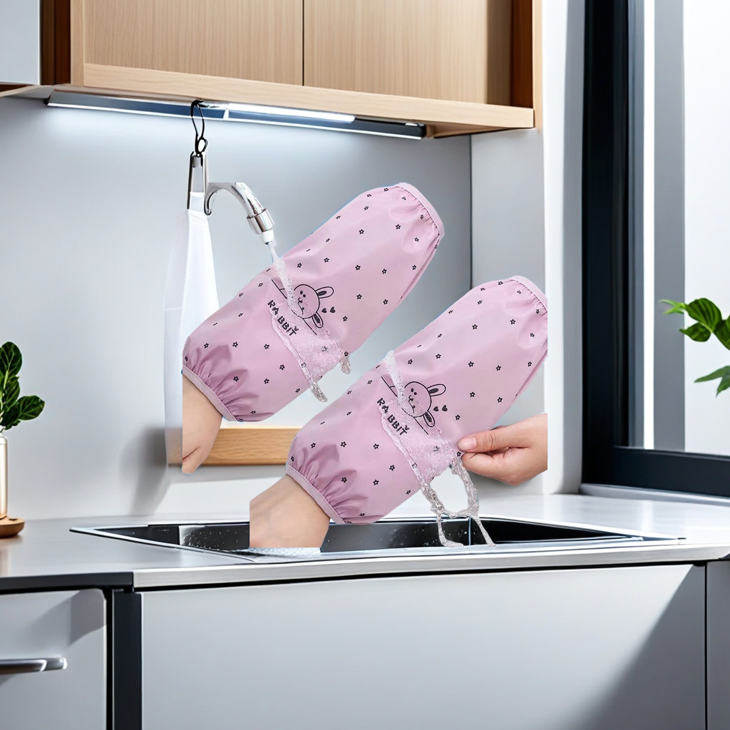 2022新款男女通用防水防油污手袖头 家用厨房家务围裙配套防脏护袖 成人上班工作必备袖套