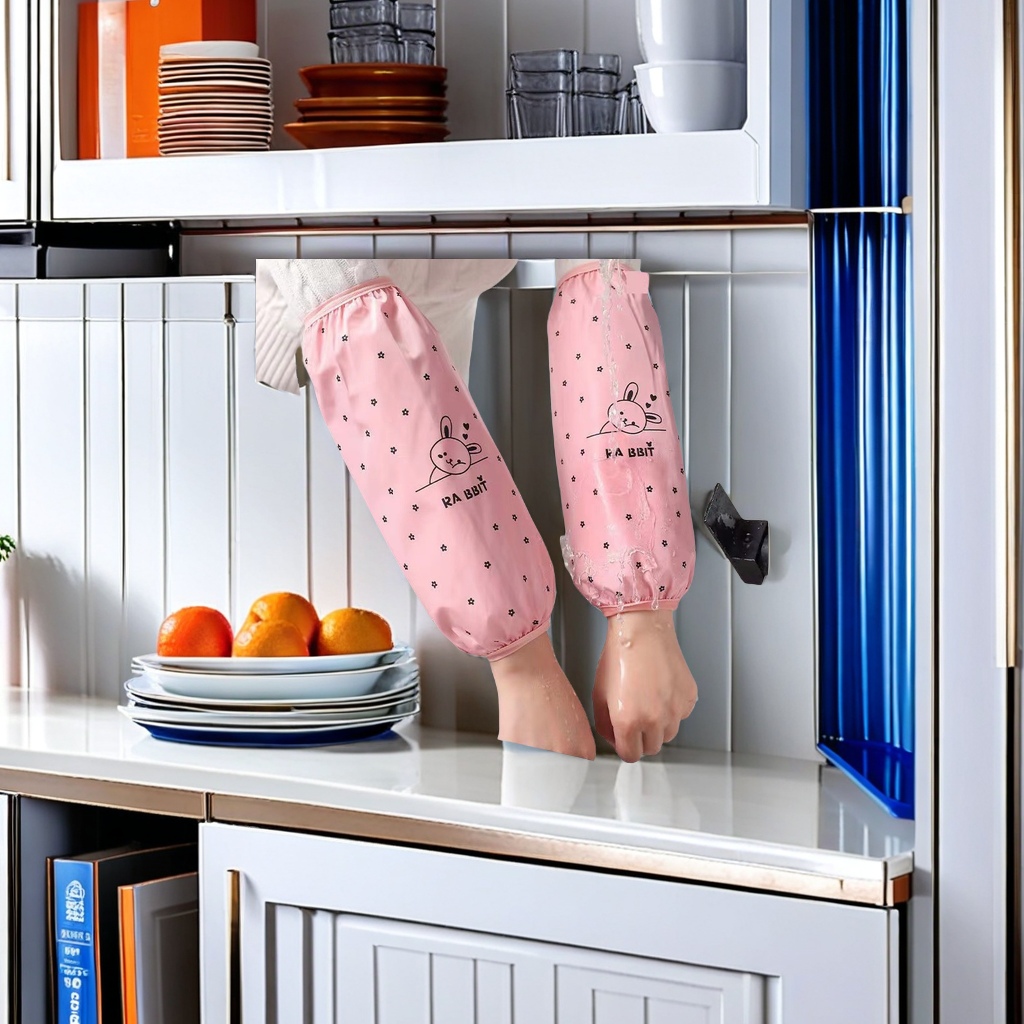 2022 New men's and women's universal waterproof and oil-proof armband, home kitchen and household apron with anti-dirt sleeve protection, essential armband for adults at work Specification image