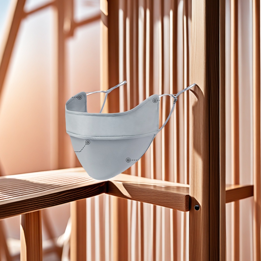 原纱冰丝防晒口罩女夏季锦纶防紫外线腮红渐变透气护眼角面罩 防晒面纱冰丝面罩清凉透气详情图2