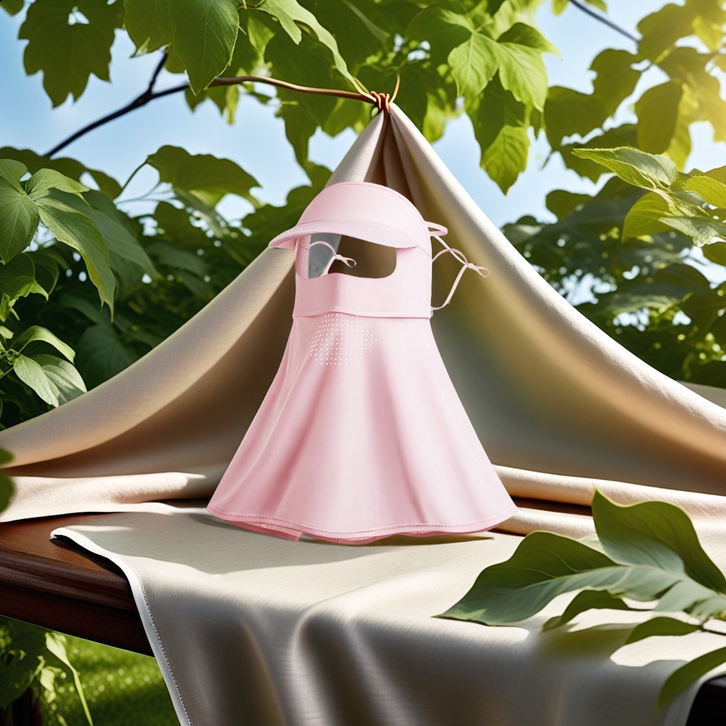 冰丝凉感防晒面罩女户外骑行专用 全脸防紫外线透气薄款 脸罩护肩颈遮阳防晒面纱