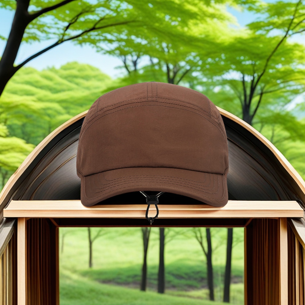 Japanese-style quick-drying baseball caps, five-page workwear caps, men's and women's outdoor breathable baseball caps, drawstring adjustable tightness caps, adult caps, suitable for various occasions, lightweight and comfortable Specification image