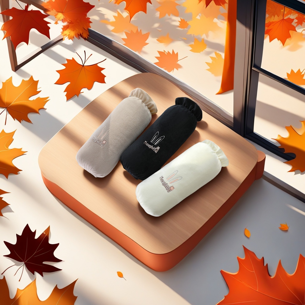 2024新款女式秋冬季卡通长款袖套 办公室防污护袖 可爱绒布防脏袖头 温馨保暖防寒袖套