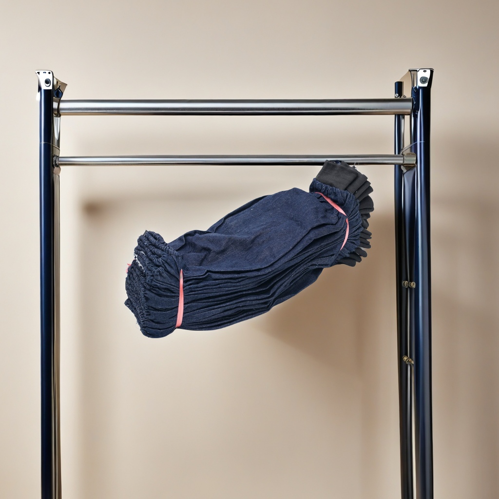 Wear-resistant welded sleeves for both men and women, thickened anti-stain labor protection work sleeves, wholesale printed household aprons, dirt-resistant denim sleeves details Picture